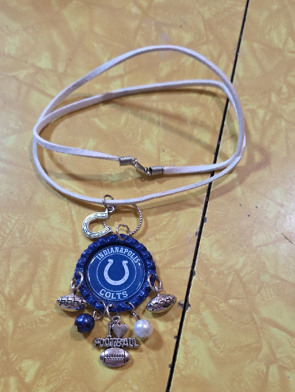 #G Indianapolis Colts Blue Charm Necklace - Team Logo Pendant